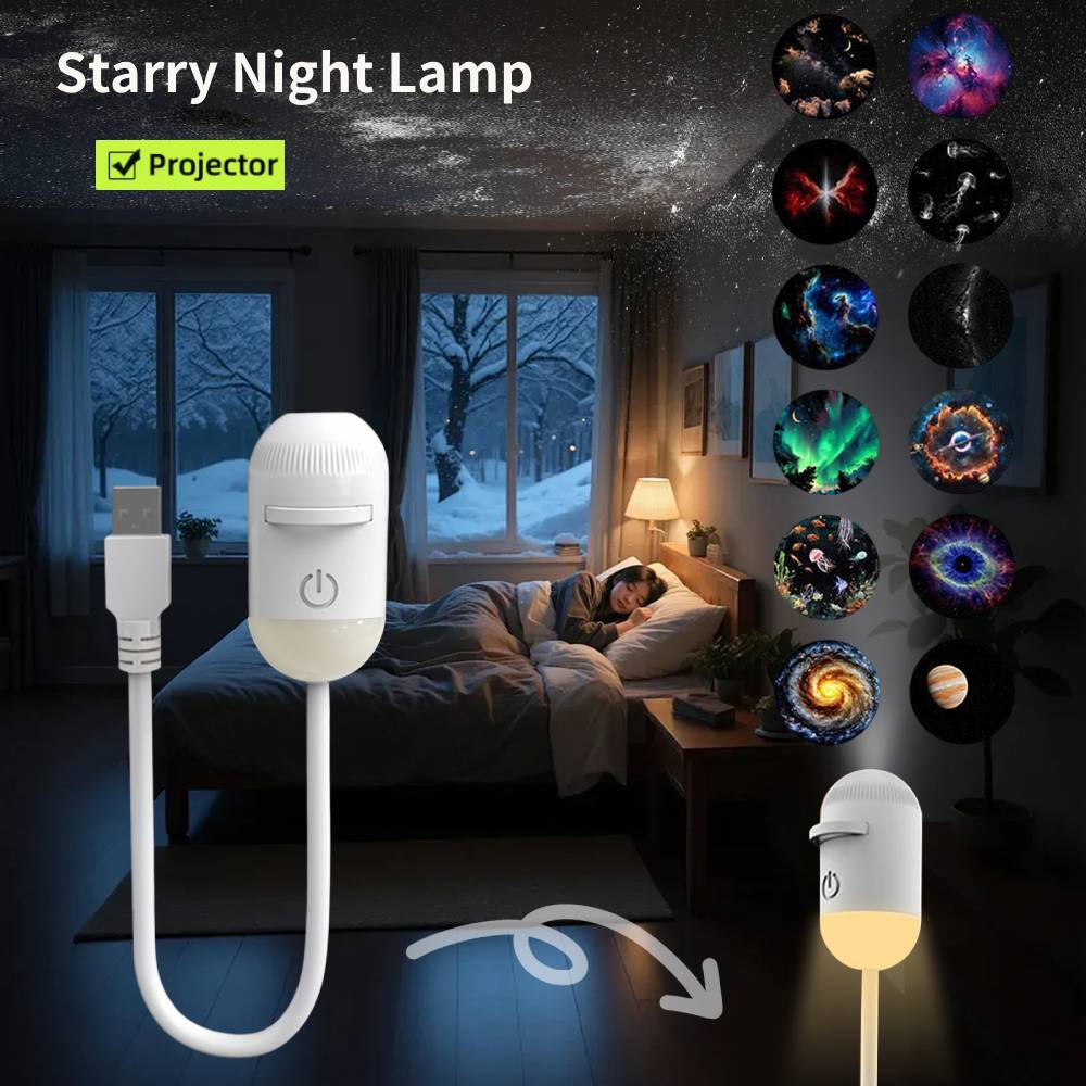 Lighting Decoration Ideas - Мини-проектор звездного неба Galaxy: ночник, атмосферная